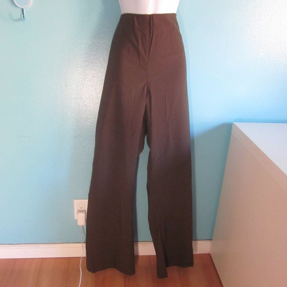 Chalou Sempre Piu Womans Size 26 Dark Brown Stretch Pull On Pant